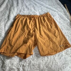 Patagonia Men's Baggies 5" Shorts XXL Orange Mustard Yellow Swim Trunks Lined